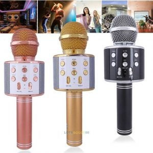 Bluetooth Microphone Karaoke Wireless Microphone Professional Speaker Handheld Microphone Player Singing Recorder Mic Ws-858 Ktv Microphone And Hifi Speaker