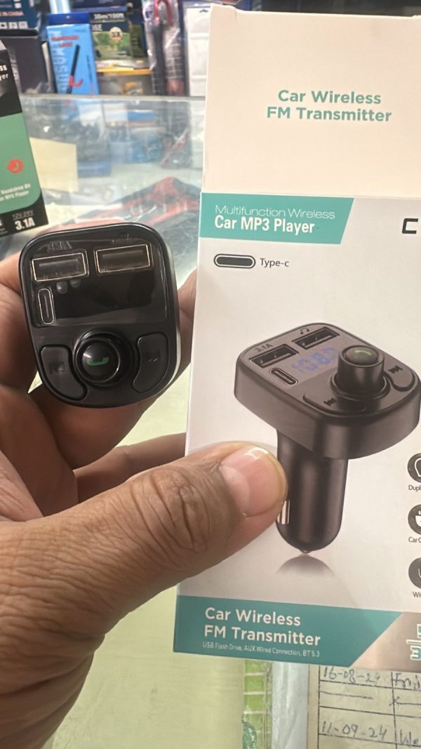 Car Mp3 Player | Car Wireless Fm Transmitter | Car Mp3 Modulator | Car Accessories ( Random Color )