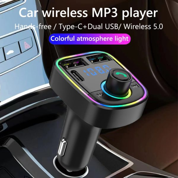 Car Mp3 Player | Car Wireless Fm Transmitter | Car Mp3 Modulator | Car Accessories ( Random Color )