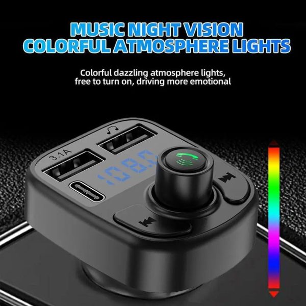 Car Mp3 Player | Car Wireless Fm Transmitter | Car Mp3 Modulator | Car Accessories ( Random Color )