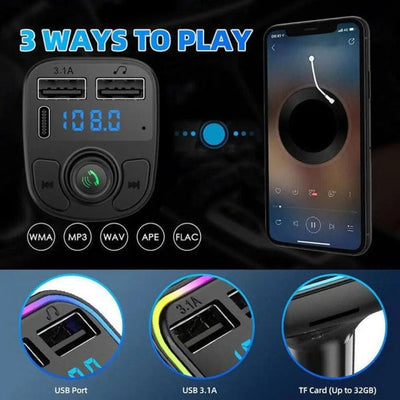 Car Mp3 Player | Car Wireless Fm Transmitter | Car Mp3 Modulator | Car Accessories ( Random Color )