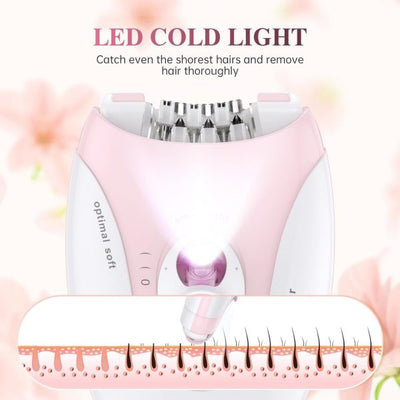 Cordless Ladies Epilator Dl-6032 With 2-speed Adjustment, Painless Hair Removal, Rechargeable, Compact And Easy To Use For Legs, Arms, Underarms