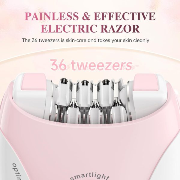 Cordless Ladies Epilator Dl-6032 With 2-speed Adjustment, Painless Hair Removal, Rechargeable, Compact And Easy To Use For Legs, Arms, Underarms