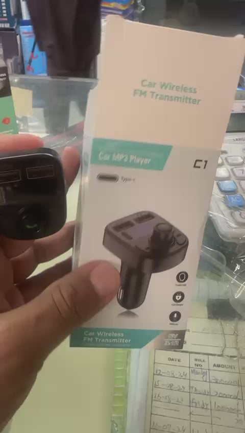 Car Mp3 Player | Car Wireless Fm Transmitter | Car Mp3 Modulator | Car Accessories ( Random Color )