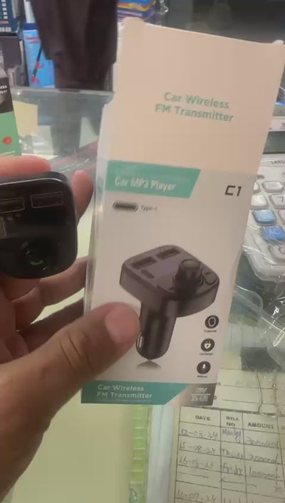 Car Mp3 Player | Car Wireless Fm Transmitter | Car Mp3 Modulator | Car Accessories ( Random Color )