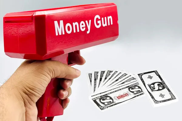 Rain Money Gun_ Paper Playing Spray Money Toy Gun_, Prop Money Gun