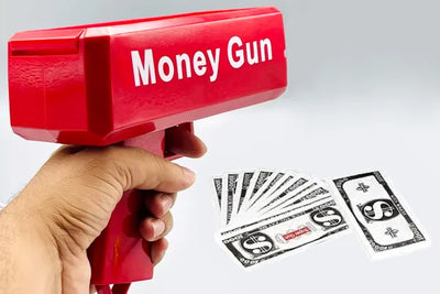 Rain Money Gun_ Paper Playing Spray Money Toy Gun_, Prop Money Gun