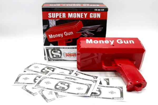 Rain Money Gun_ Paper Playing Spray Money Toy Gun_, Prop Money Gun