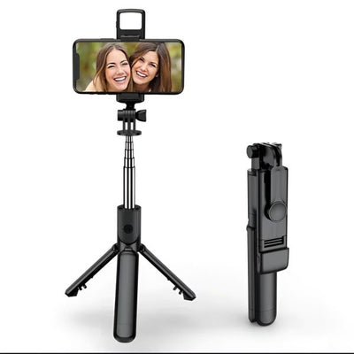 Selfie Stick Tripod R1s Bluetooth Remote Control Tripod Selfie Stick New Model With Wireless Remote Shutter Compatible With All Cell Phones – Selfie Stick With Light
