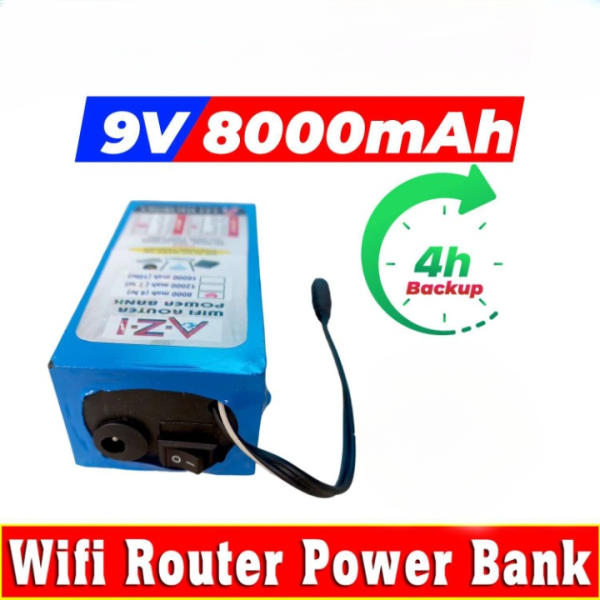 Wifi Router Power Bank 9v 8000mah Any WIFI Router Power Bank Ups Fiber Optic Routers Cctv Camera 4 Hours Backup